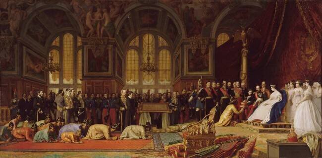 Réception des ambassadeurs du Siam par Napoléon III et l'impératrice Eugénie Jean-Léon Gérôme