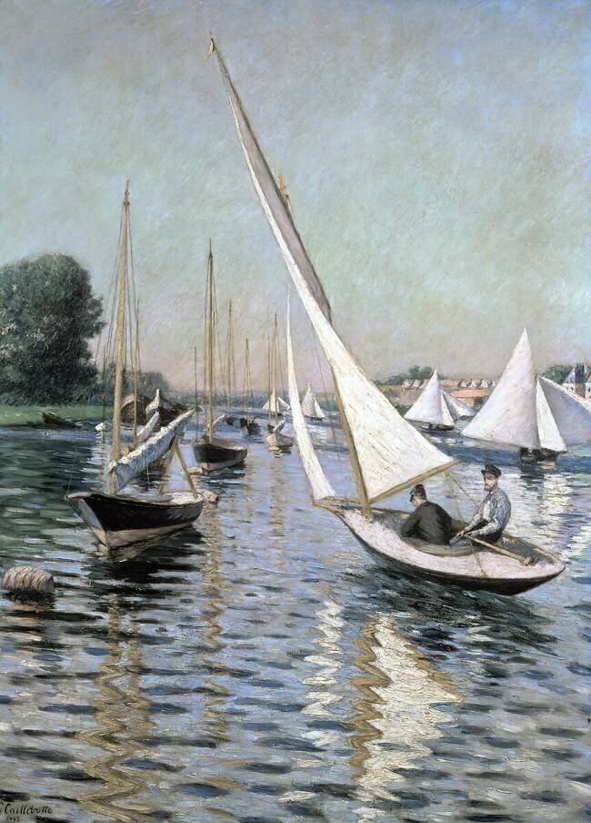 Régate à Argenteuil Gustave Caillebotte