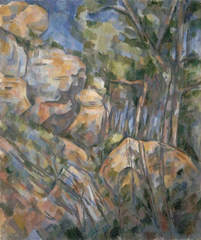 Rochers près des grottes au-dessus de Château-Noir Paul Cézanne