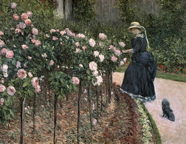 Roses au Jardin de Petit-Genevilliers Gustave Caillebotte