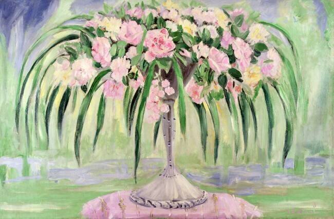 Roses dans un vase Art nouveau Jacqueline Marval
