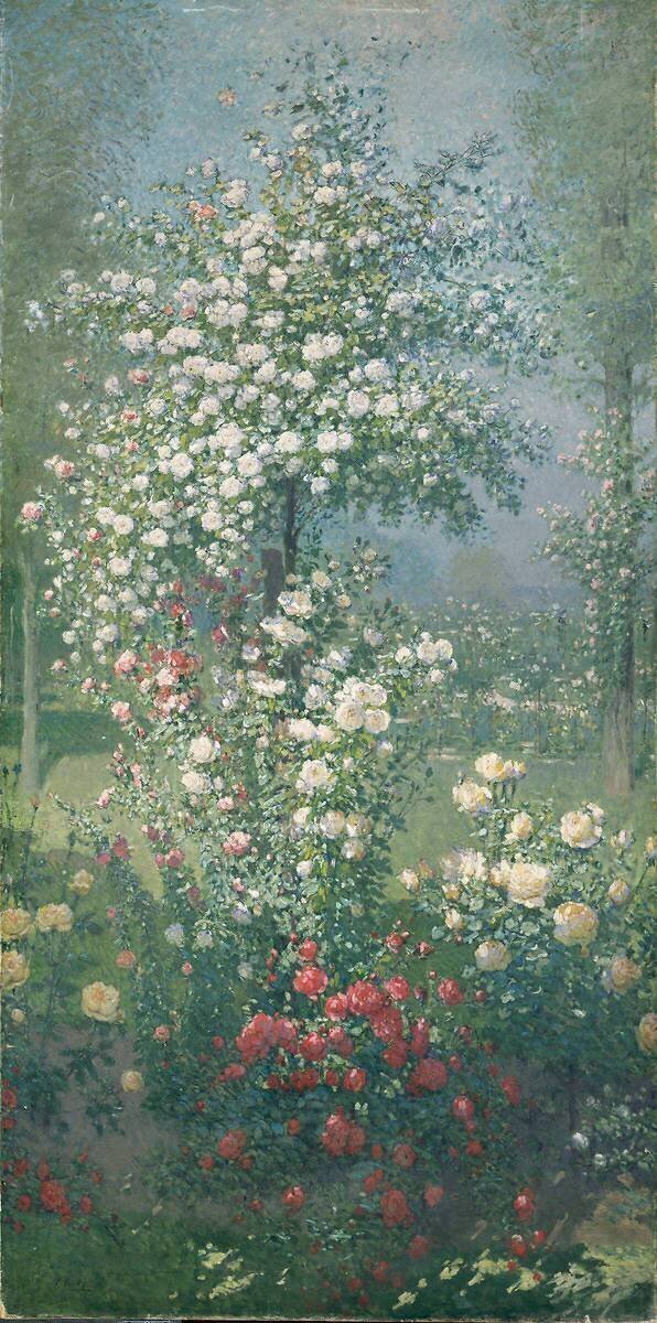 Roses, panneau décoratif Ernest Quost