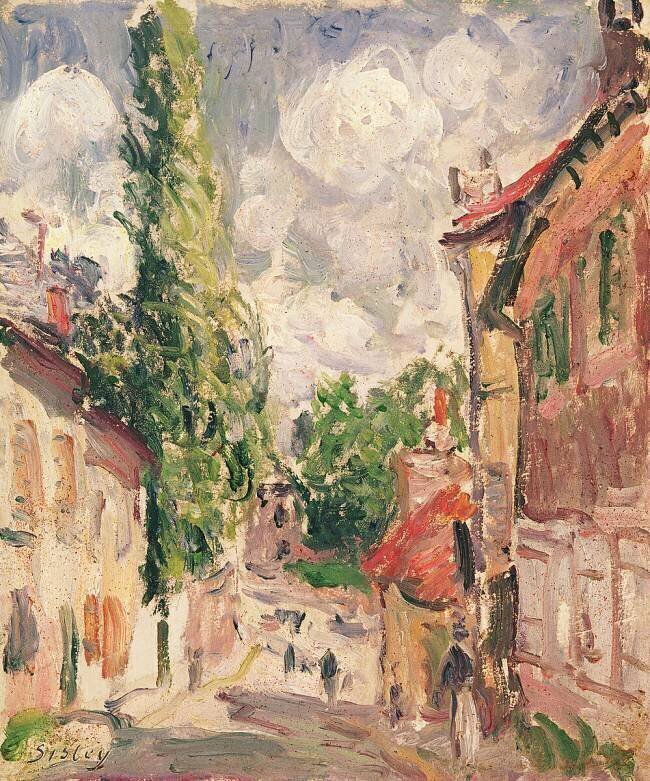 Route dans un village Alfred Sisley