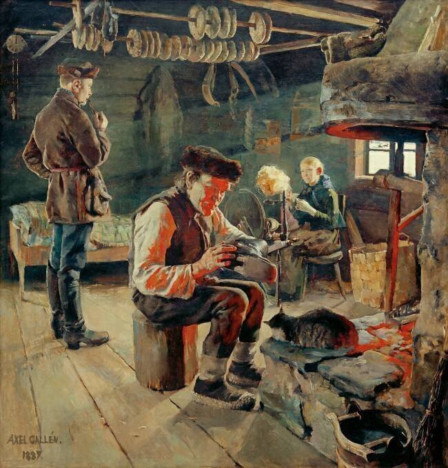 Salle de traite de la ferme Akseli Gallen-Kallela