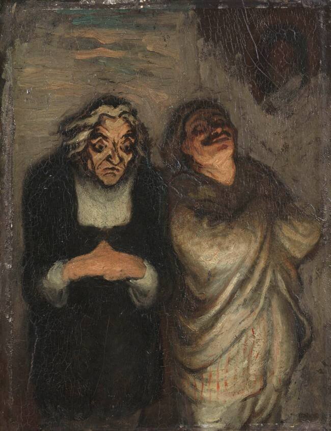 Scène de comédie (scène de Molière?) dit aussi Un Scapin Honoré Daumier