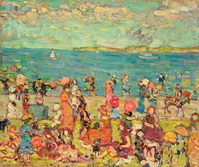 Scène de plage Maurice Brazil Prendergast