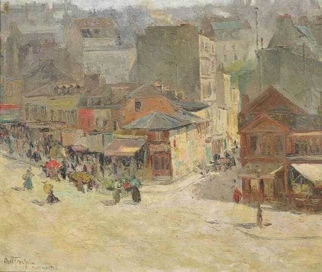 Scène de rue à Montmartre Louis Abel-Truchet
