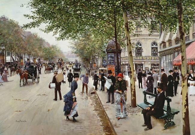 Scène de rue parisienne Jean Béraud