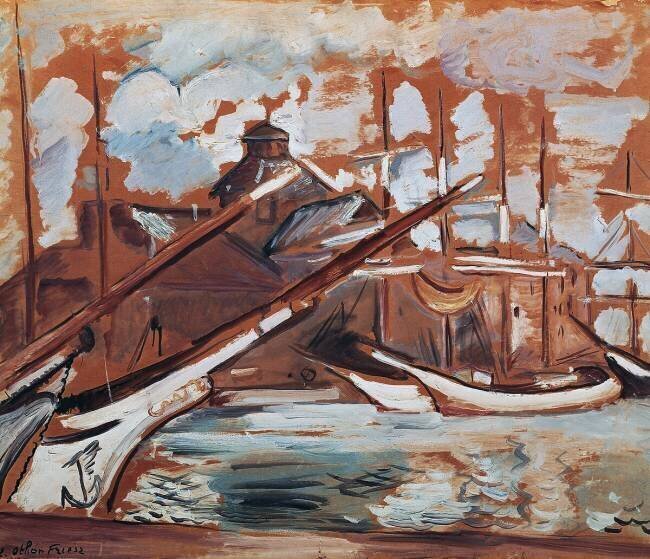 Scène portuaire Achille Emile Othon Friesz