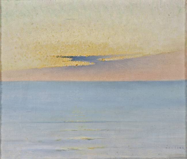 Mer au coucher du soleil August  Hagborg