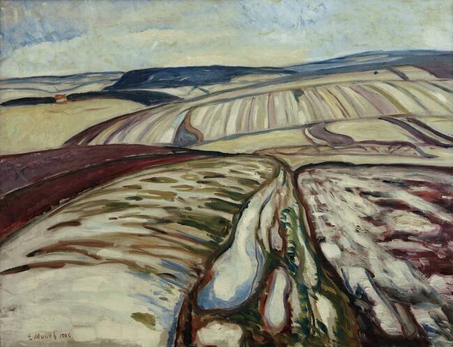Snowmelt in Elgersburg Edvard Munch