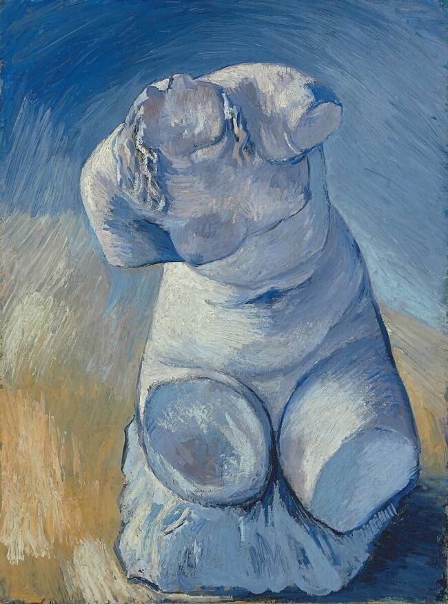 Statuette en plâtre: torse féminin Vincent van Gogh