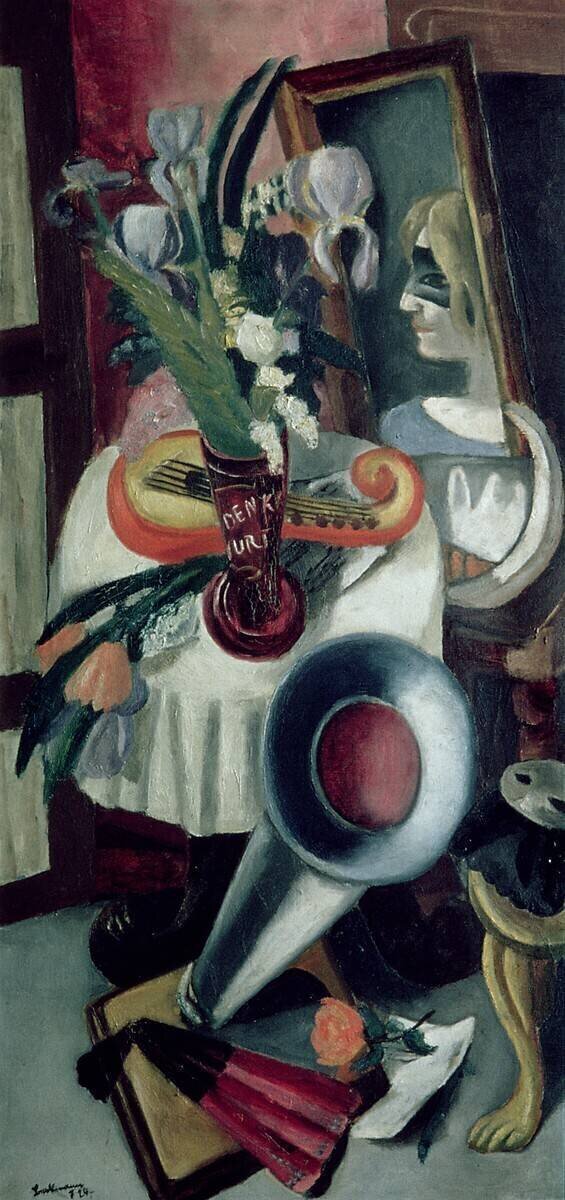 Nature morte avec le gramophone et les iris Max Beckmann