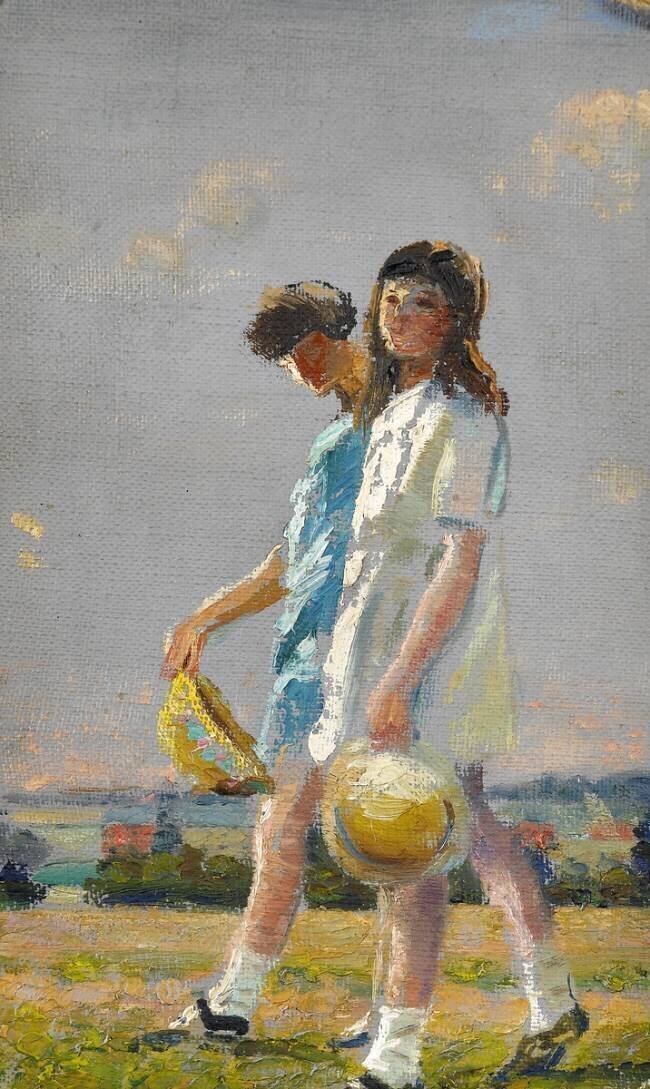 Étude pour The Inseparables II Walter Bonner Gash
