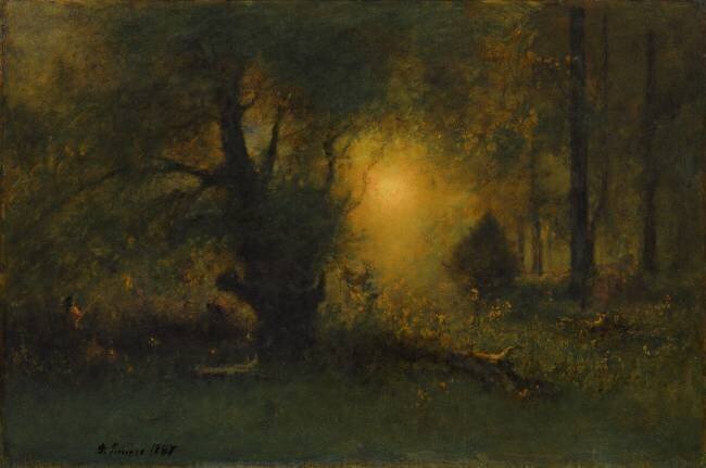 Sunrise in the Woods George Inness