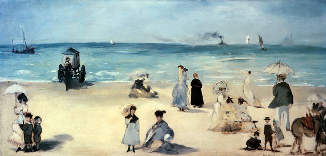 Sur la plage de Boulogne-sur-Mer Edouard Manet