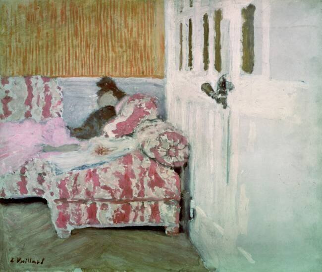 Sur le canapé Edouard Vuillard