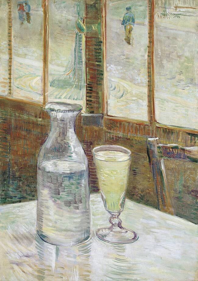 Table de café avec absinthe Vincent van Gogh