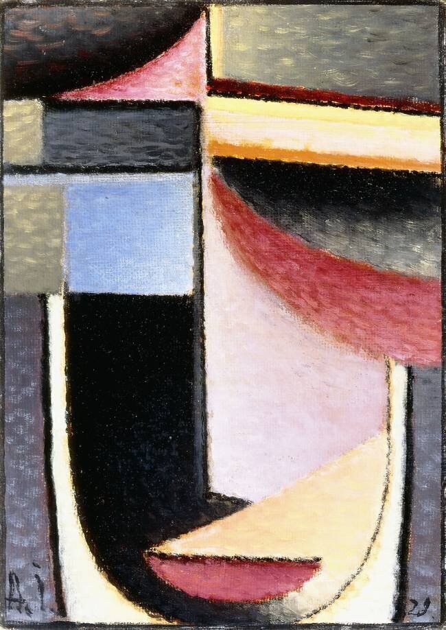 Tête abstraite : Le calice m'a passé Alexej von Jawlensky