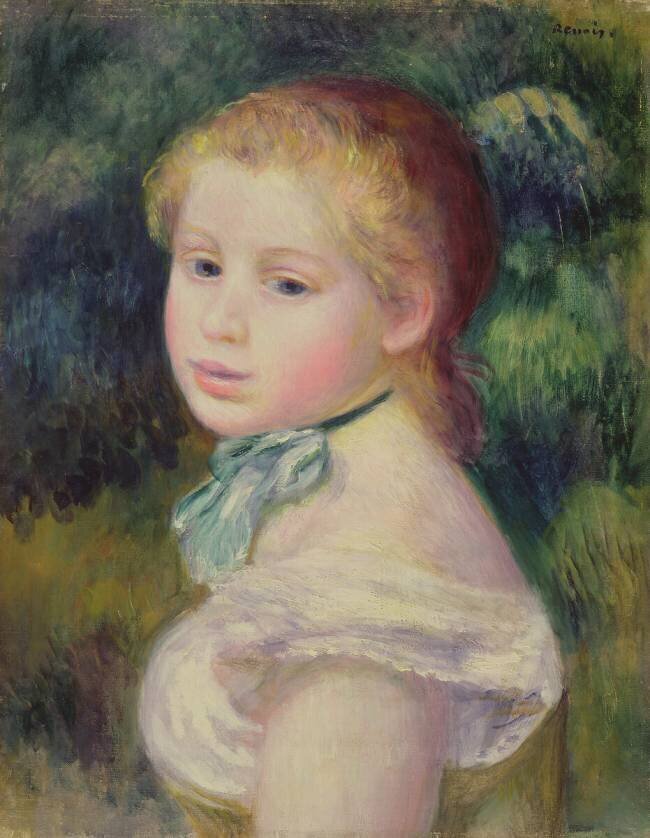 Tête d'une fille Auguste Renoir