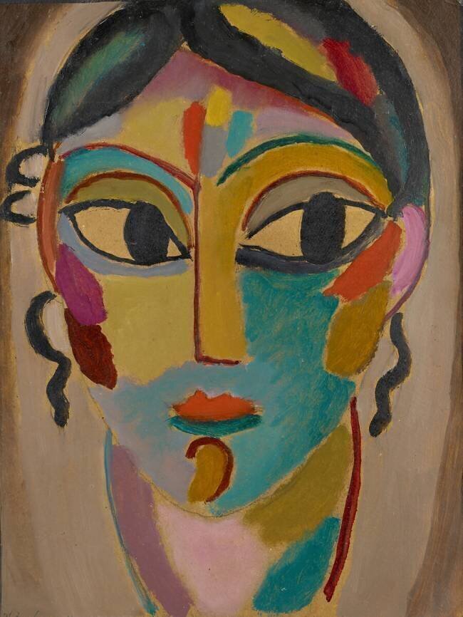 Tête mystique : Tête d'une fille Alexej von Jawlensky
