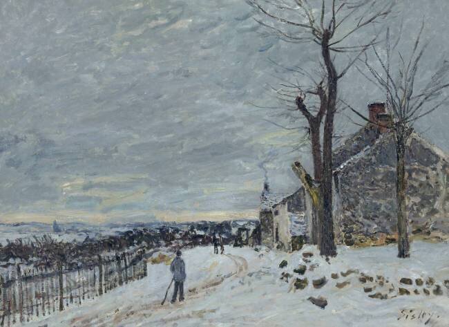 Temps de neige à Veneux-Nadon (Seine et Marne) Alfred Sisley