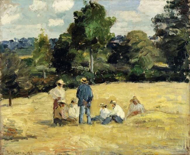 The Harvesters Rest Camille Pissarro