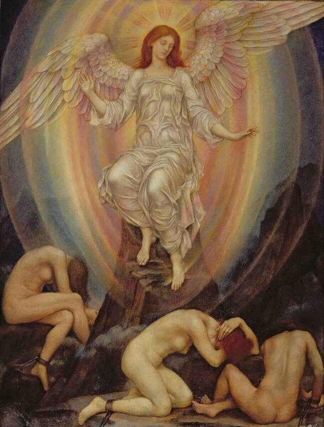 The Light Shineth in Darkness and the Darkness Comprehendeth It Not Evelyn de Morgan