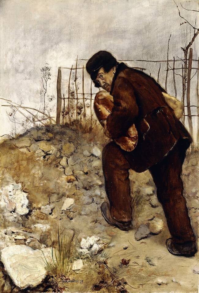The Man with Two Loaves of Bread Jean-François Raffaelli