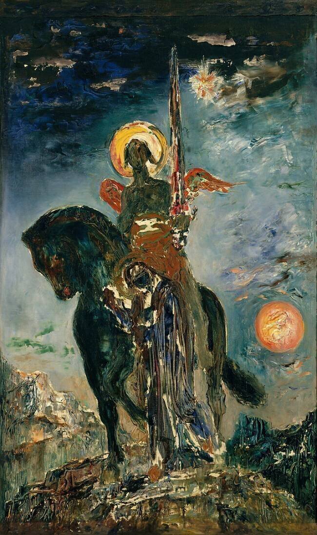 The Park and the Angel of Death Painting by Gustave Moreau Gustave Moreau
