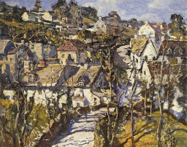 Le pont du village Walter Elmer Schofield