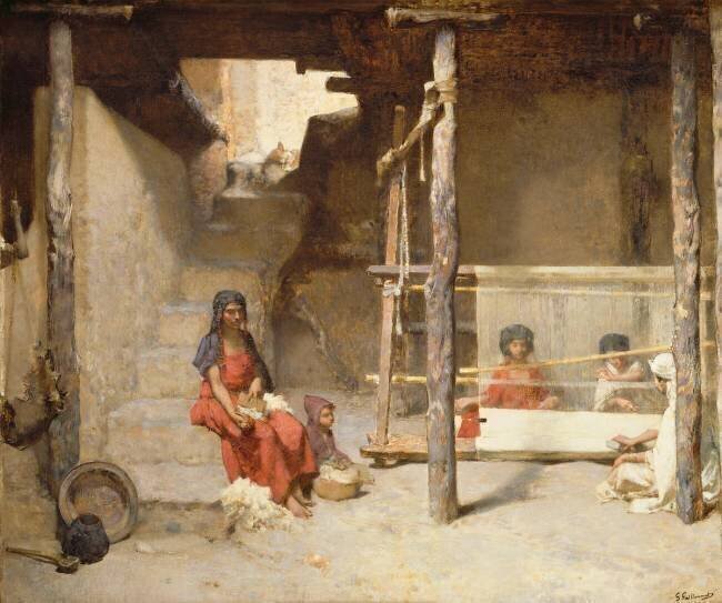 Tisseuses à Bou-Saâda Gustave Guillaumet