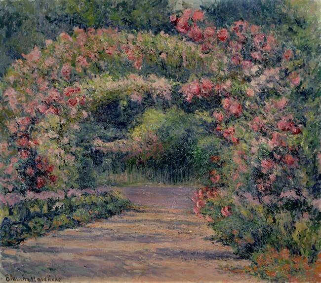Tonnelle de roses à Giverny Blanche Hoschedé