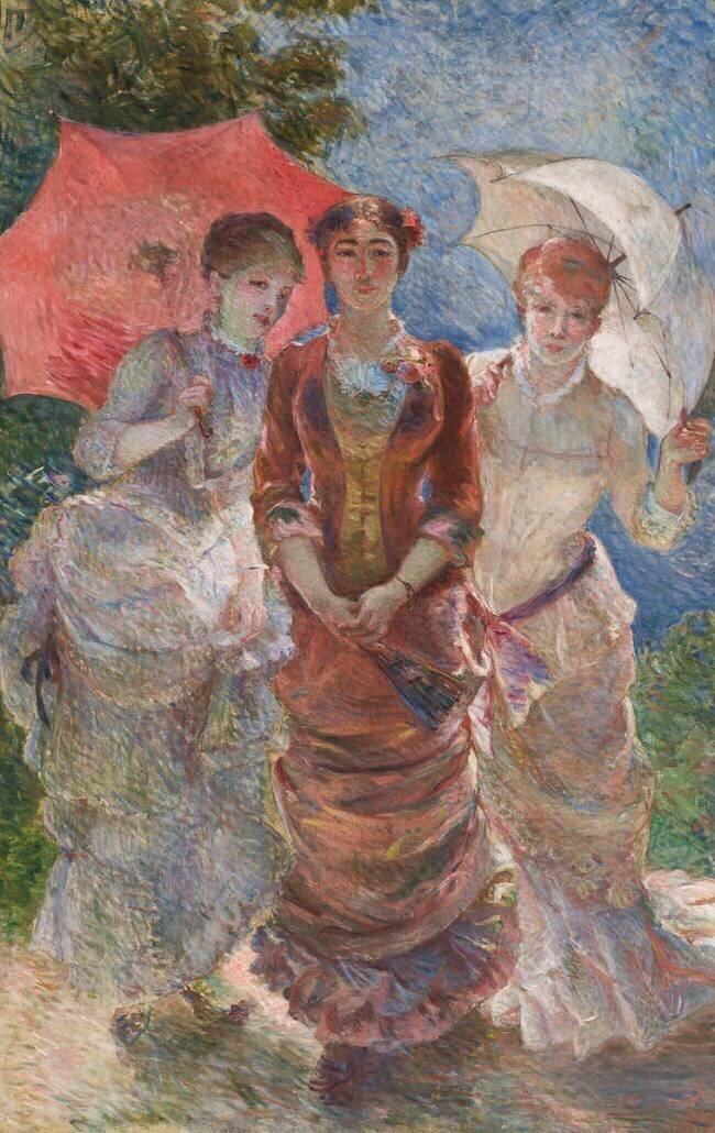 Trois femmes aux ombrelles Marie Bracquemond