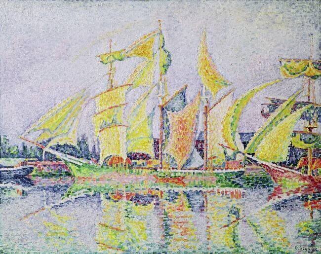 Trois mâts jaunes Paul Signac