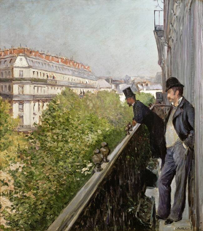 Un Balcon, Boulevard Haussmann Gustave Caillebotte