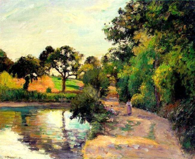 Un étang à Montfoucault Camille Pissarro
