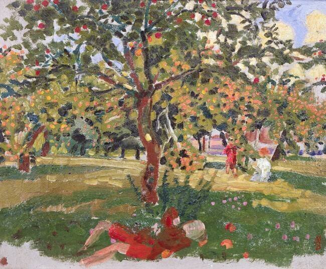 Un enfant endormi sous un pommier Maurice Denis