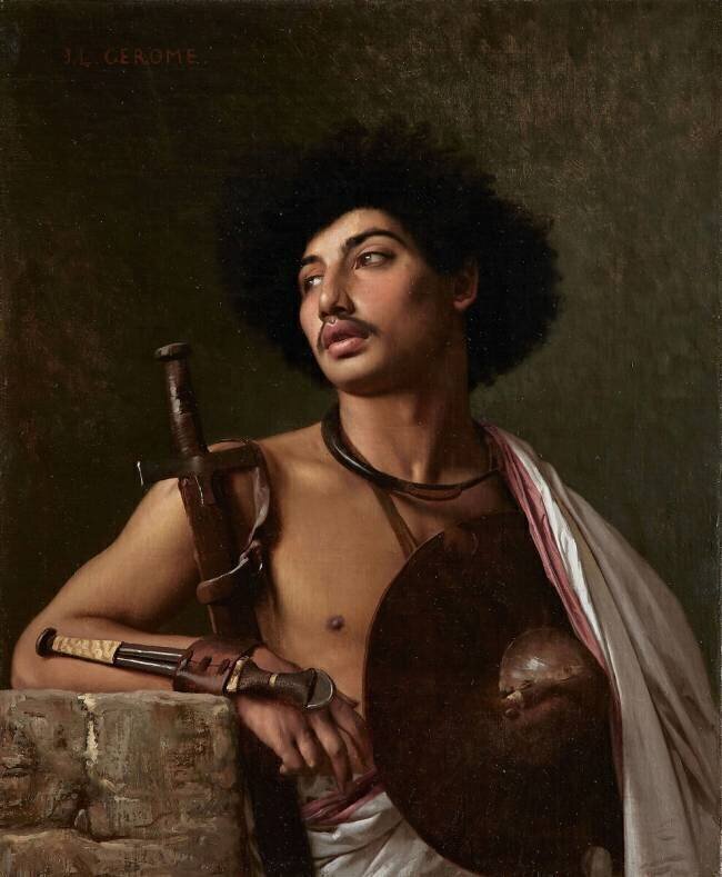Un guerrier Bischari Jean-Léon Gérôme