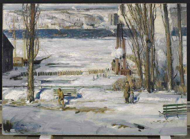 Un matin enneigé  George Wesley Bellows