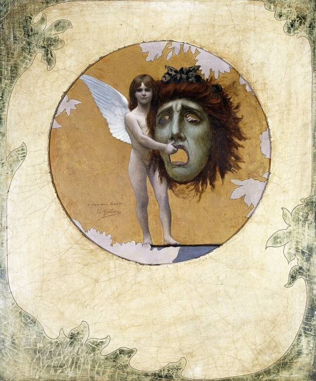 Un putto avec un masque Jean-Léon Gérôme