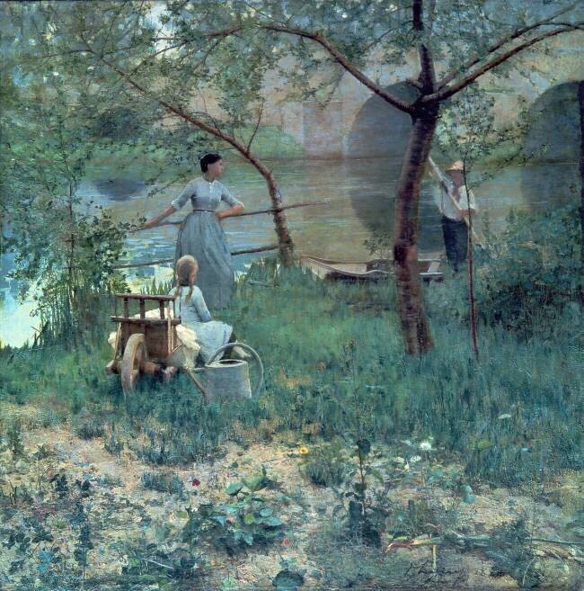 Under the Cherry Tree John Lavery