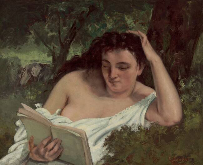 Une jeune femme lisant Gustave Courbet