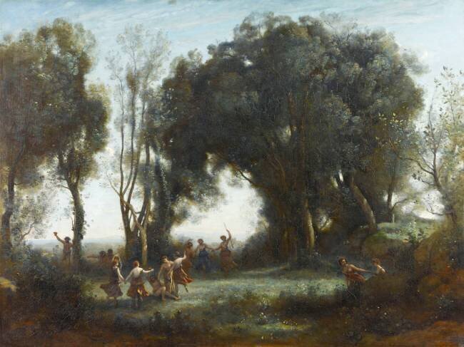 Une matinée ; la danse des nymphes Jean-Baptiste Camille Corot