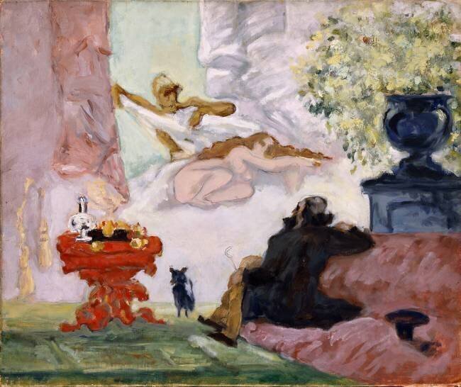 Une moderne Olympia, copie d'après Cézanne Paul van Ryssel