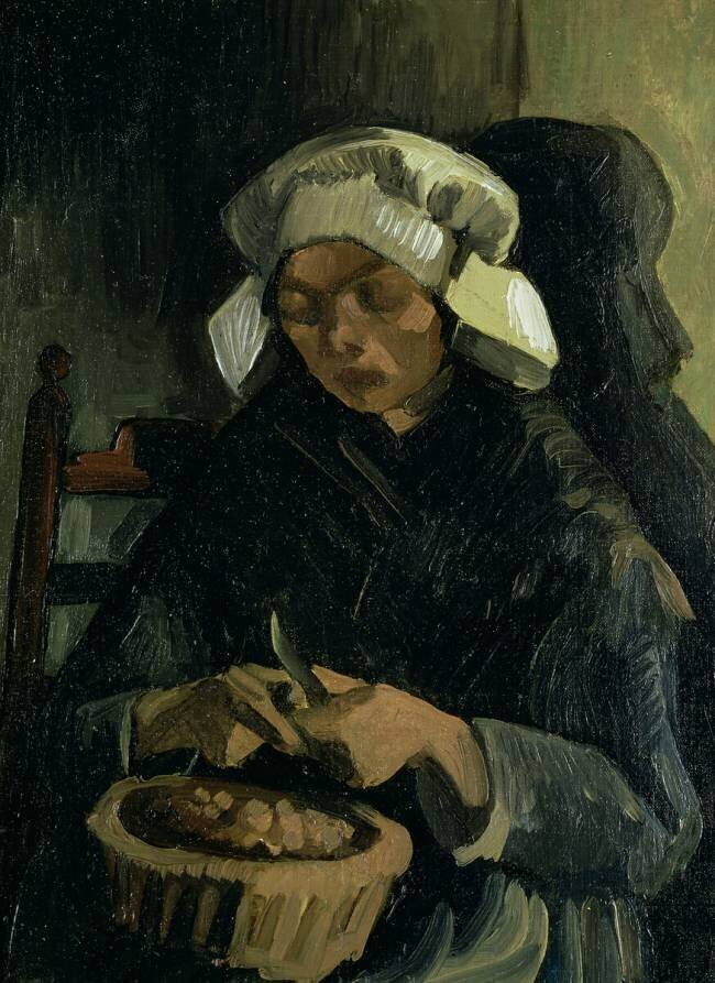 Une paysanne de Neunen pelant des pommes de terre Vincent van Gogh