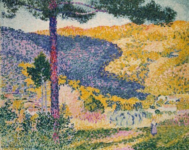 Vallée avec sapins Henri-Edmond Cross