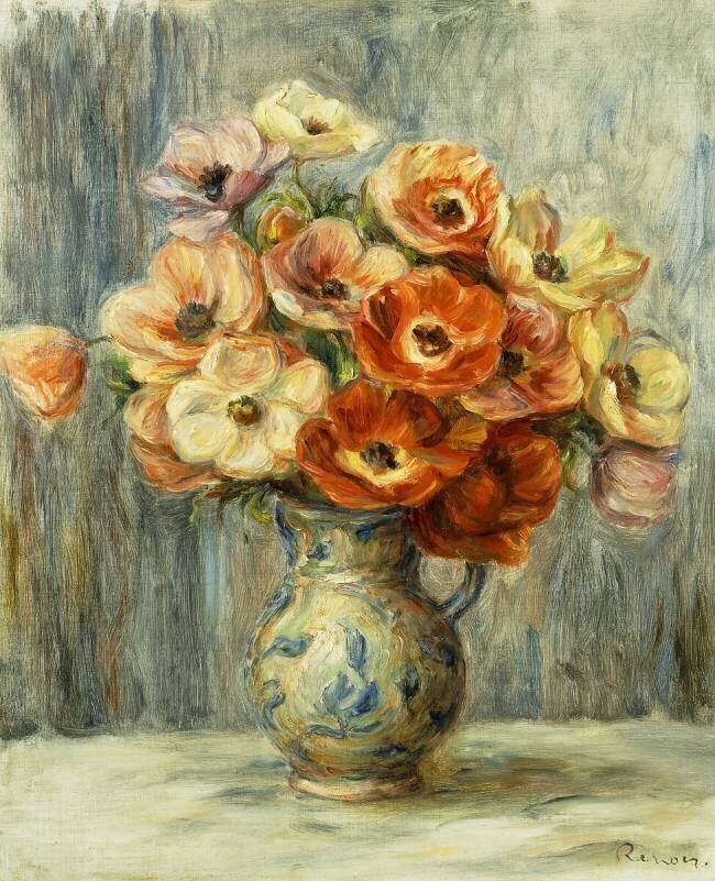 Vase d'Anémones Auguste Renoir
