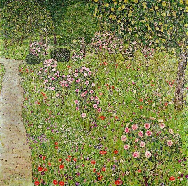 Verger et roses Gustav Klimt
