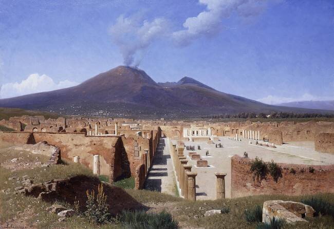 Vesuvius from Pompei Louis Spangenberg